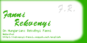fanni rekvenyi business card